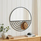 Round Wall Mirror With Hooks