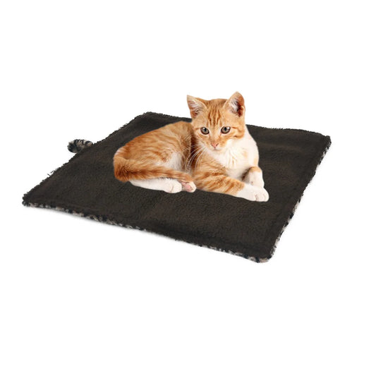 Thermal Quilted Faux Fur Self-Warming Pet Bed