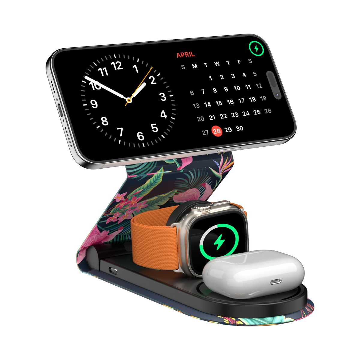 3-in-1 Leather Charging Station