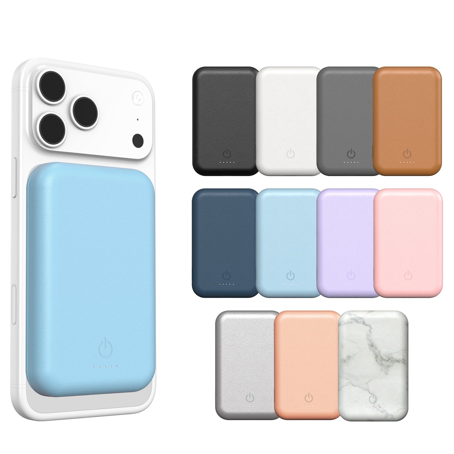 Leather Magnetic Wireless Power Bank