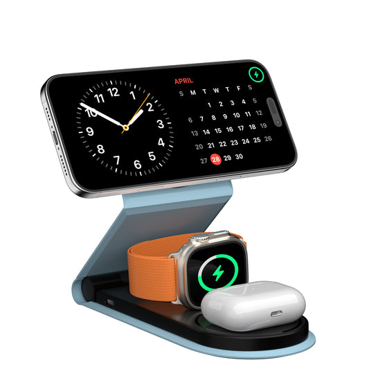 3-in-1 Leather Charging Station