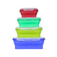 Collapsible Silicone Food Storage Container Set of 4 with Collapsible Mug