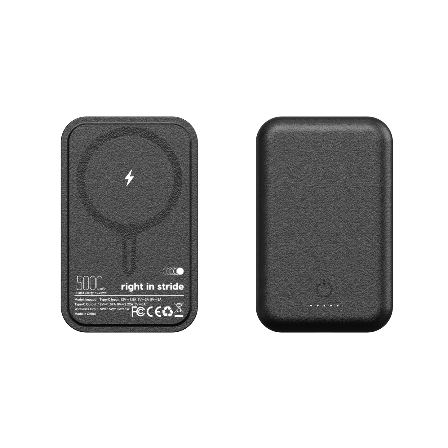 Leather Magnetic Wireless Power Bank