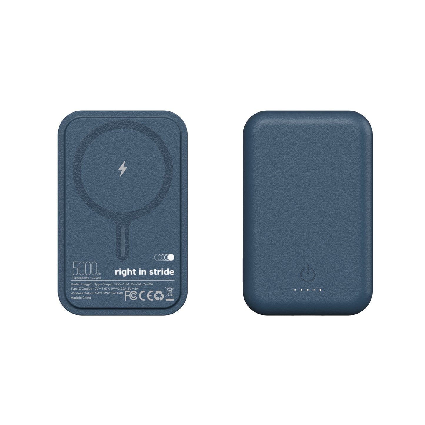Leather Magnetic Wireless Power Bank