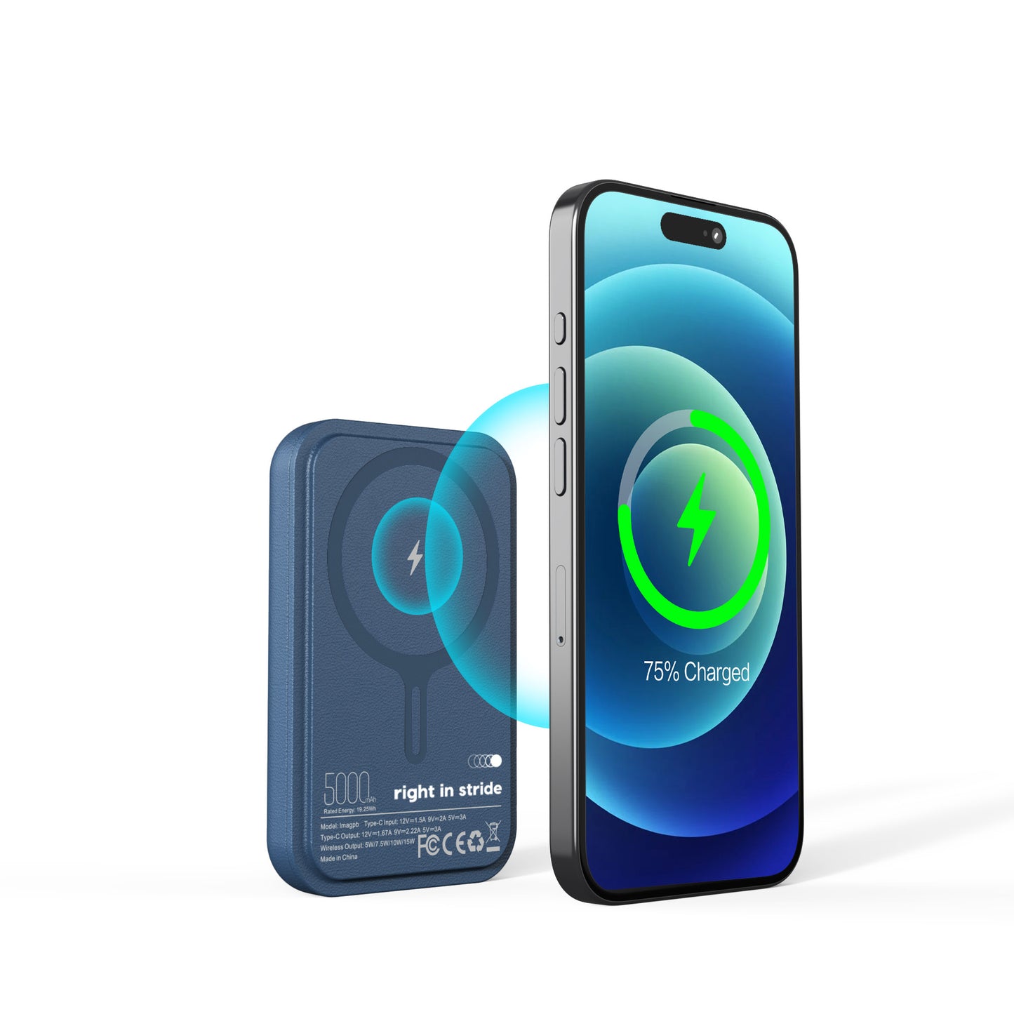 Leather Magnetic Wireless Power Bank