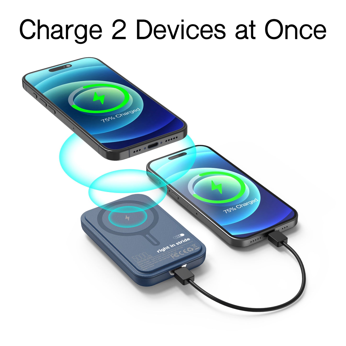 Leather Magnetic Wireless Power Bank
