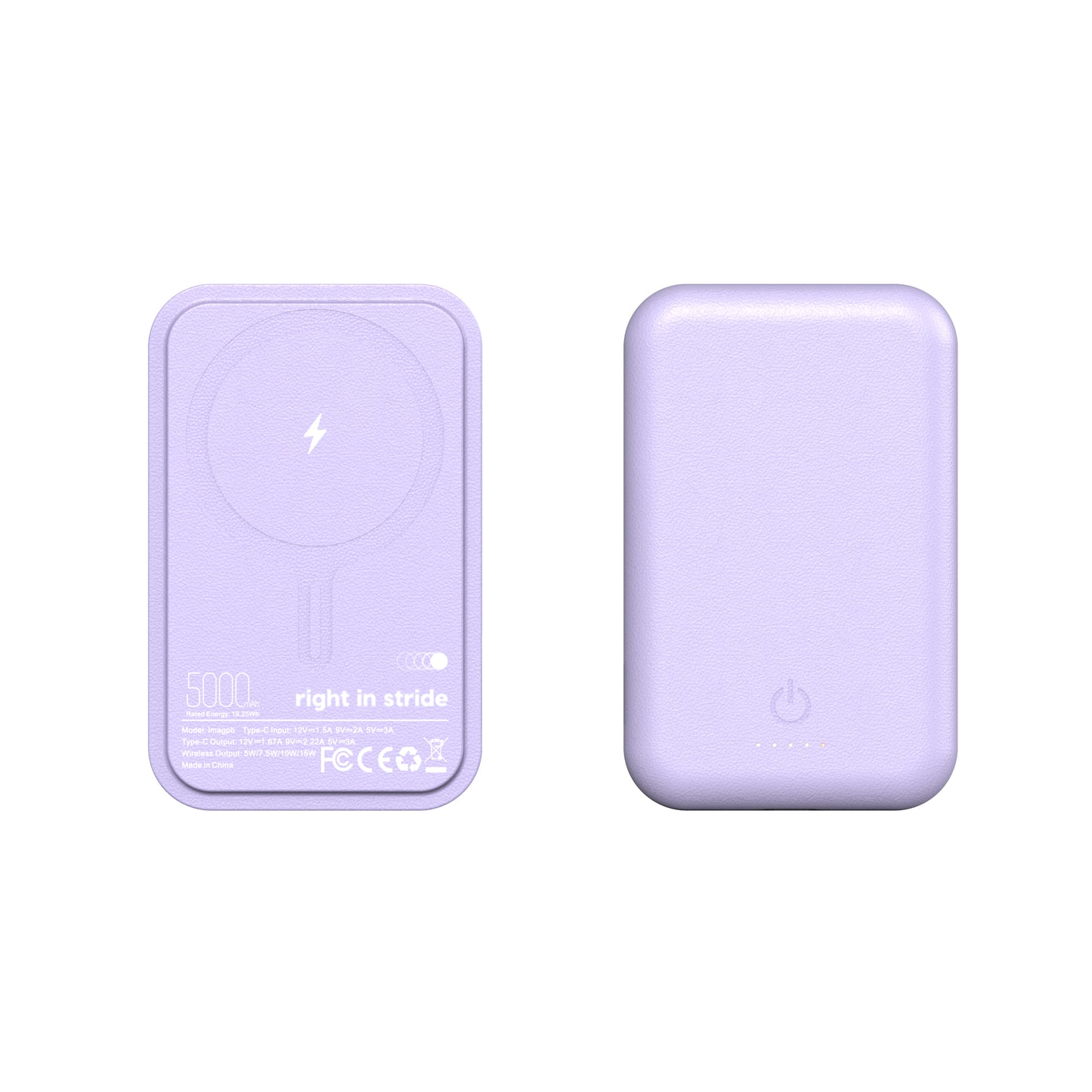 Leather Magnetic Wireless Power Bank